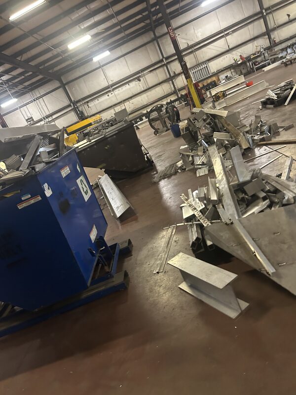 Electrical equipment staged in a Central Florida warehouse