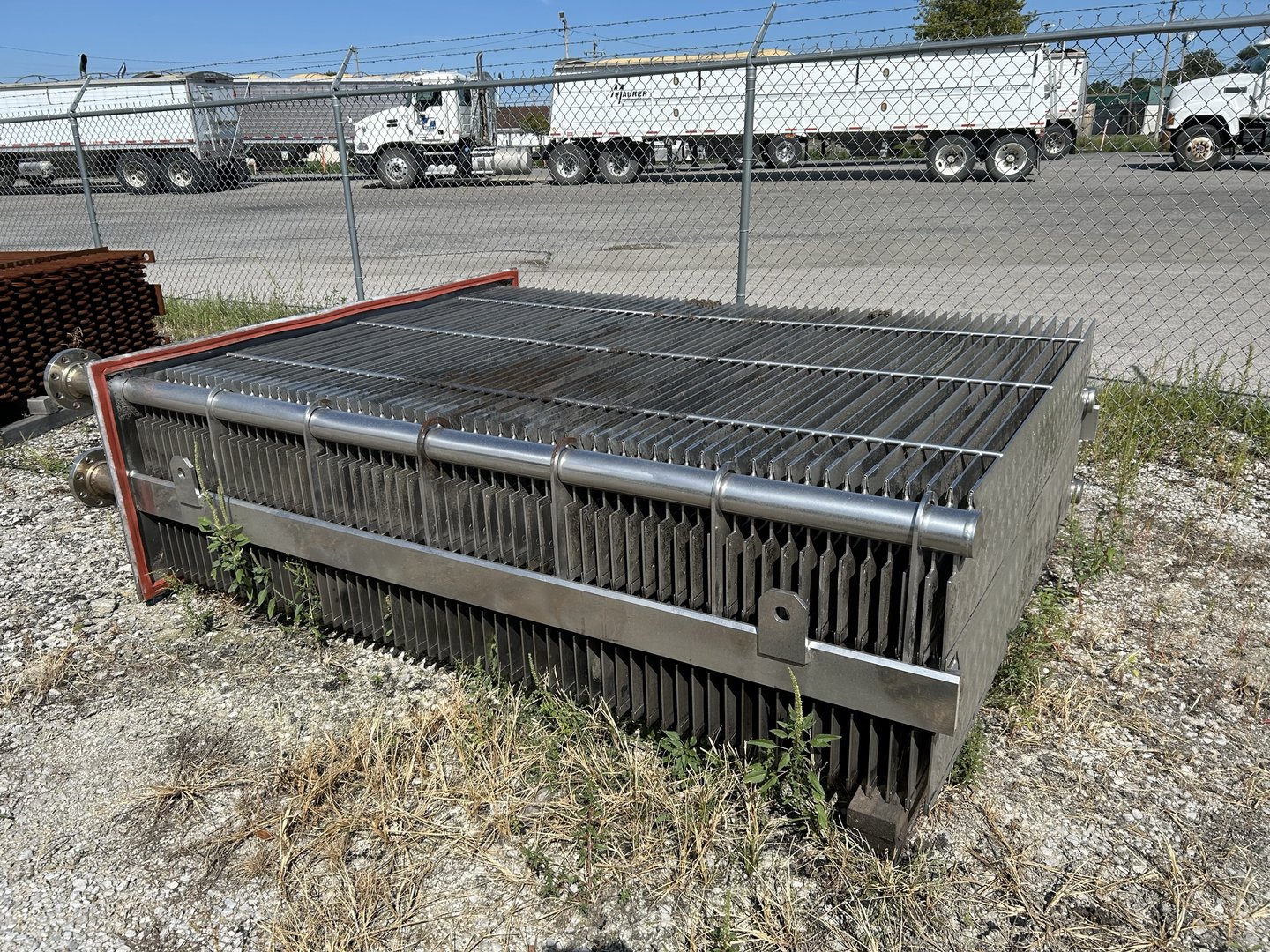 Stainless plate heat exchanger from a food-plant closeout