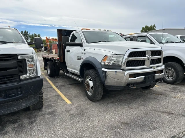 Ram flatbed truck with jobsite equipment