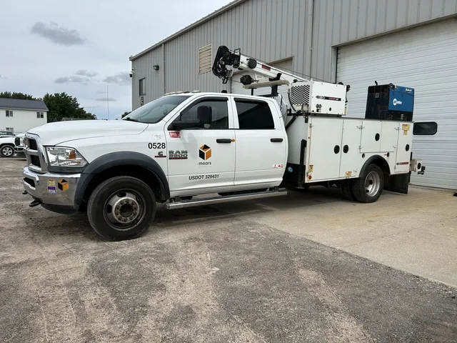 Ram service-body truck with mounted jobsite equipment