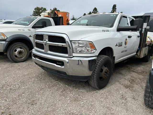 Ram work truck with equipment behind the cab