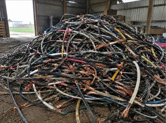 Pile of insulated wire and cable